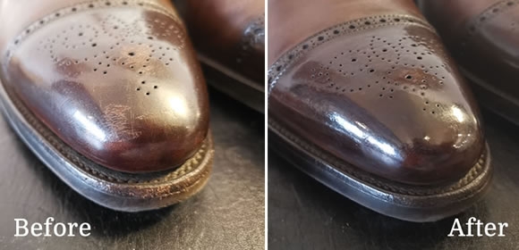 leather boot scratch repair