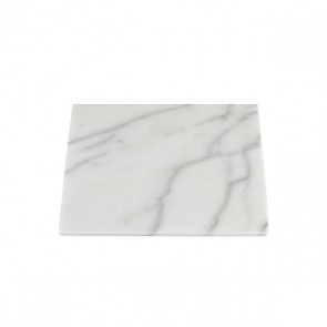 Stoned marble white plate 30x30cm