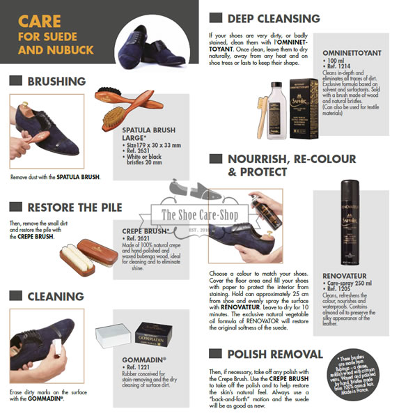 Saphir Maintenance Guide Shoe Shine Instructions The